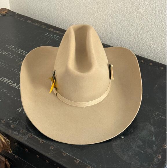 RESISTOL Self Conforming XXX Beaver Felt Western Cowboy Hat Men size 6 7/8 - Picture 2 of 10